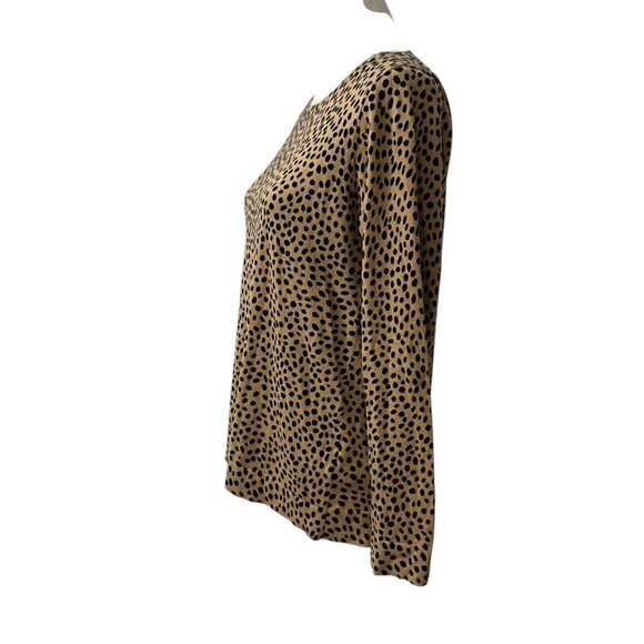 J.Crew Teddie Leopard Print Lightweight Cotton Pullover Sweater‎ Size M 2024 - Picture 4 of 11